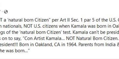 Kamala Harris is eligible