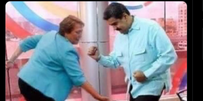 Michelle Bachelet y Nicolás Maduro