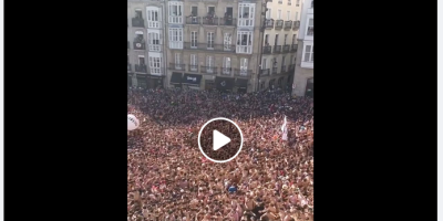 Una plaza llena en Vitoria