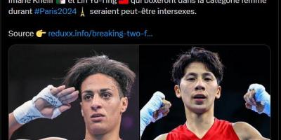 les boxeuses Imane Khelif et Lin Yu-Ting
