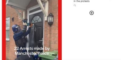 police raid is incorrectly linked to U.K. riots
