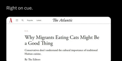 Atlantic headline on migrants