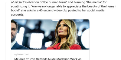 Melania Trump was an escort