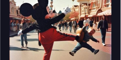 Mickey Mouse Dropkicking