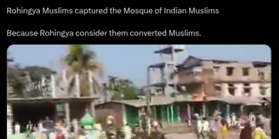 Rohingya Muslims capturing a mosque