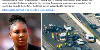 Serena Williams death hoax