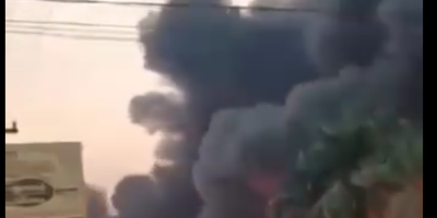 a Brazil warehouse fire