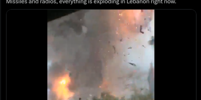 A video of an explosion seemingly captured from a moving vehicle has been shared with the claim that it shows Israel attacking Hezbollah targets in Lebanon. The posts claim the attack took place a day after nine people were killed and more than 2,700 people were injured after handheld pagers exploded on Tuesday, September 17. 