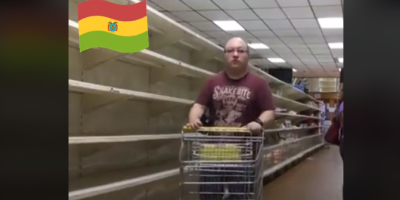 un supermercado vacío fueron