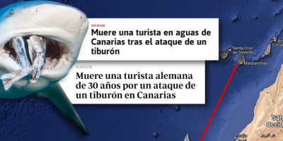 un tiburón a una mujer alemana