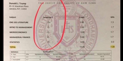 1.28 GPA While at Fordham University