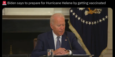 About Biden, Hurricane Helene