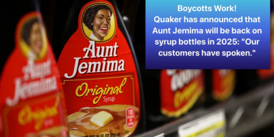 Aunt Jemima Will Return to Syrup Bottles