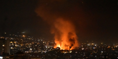 Beirut On Fire After Israeli Airstrikes