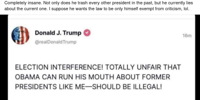 Fake Trump Truth Social post