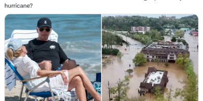 Joe Biden lounging at the beach