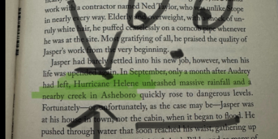 Nicholas Sparks Predicted Hurricane