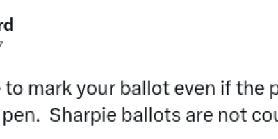 Sharpies on Election Ballots