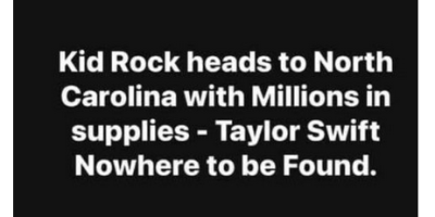 Taylor Swift, Kid Rock hurricane aid started 