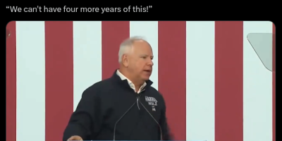 Tim Walz spoke against Biden/Harris