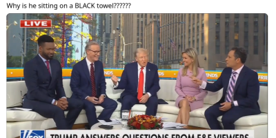 Trump Did NOT Sit On Black Towel