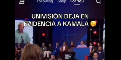 teleprompter’ en foro de Univision 