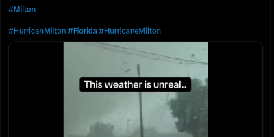 tornado in Mississippi, not Hurricane Milton